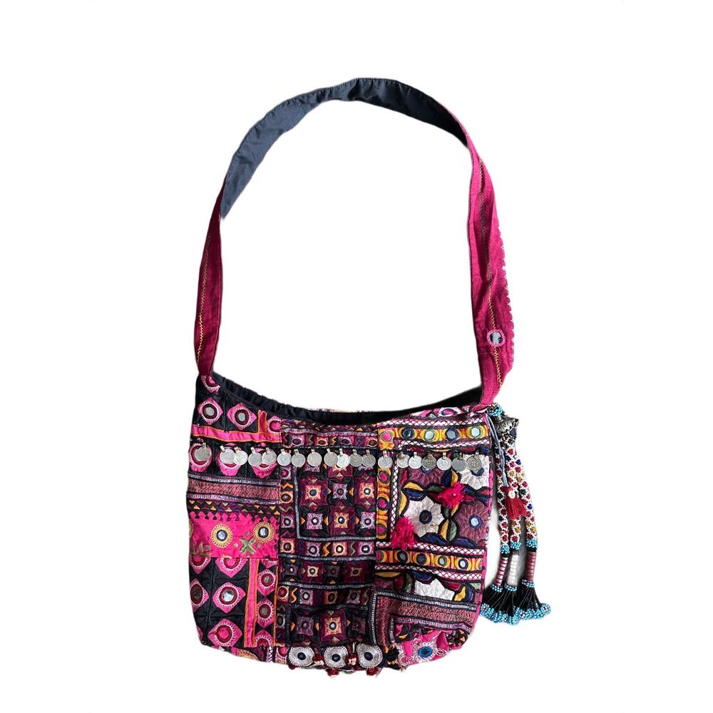 Simone Camille Shoulder Crossbody Embroidered Patchwork Beaded Bag